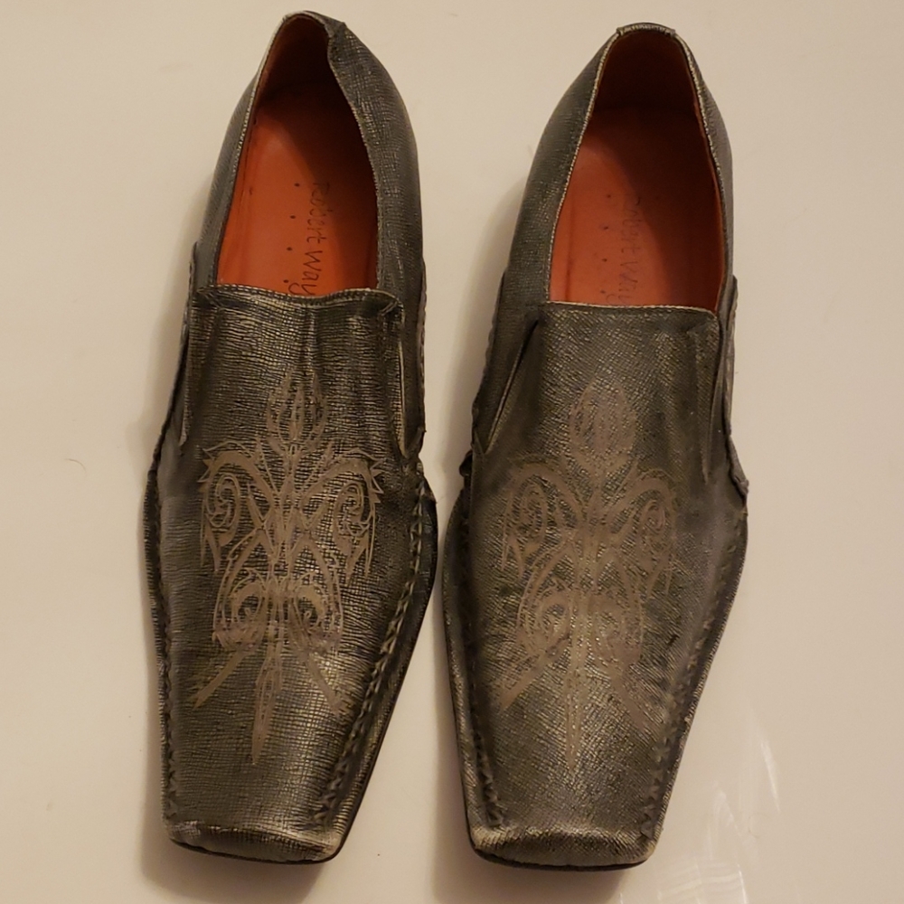 Robert Wayne Square Toe 11 leather fashion shoes